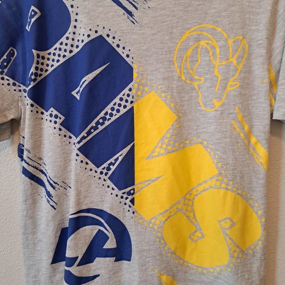 Nike Los Angeles Rams Cooper Kupp 10 Youth T-Shirt Bundle Blue Grey Kids L 14/16
